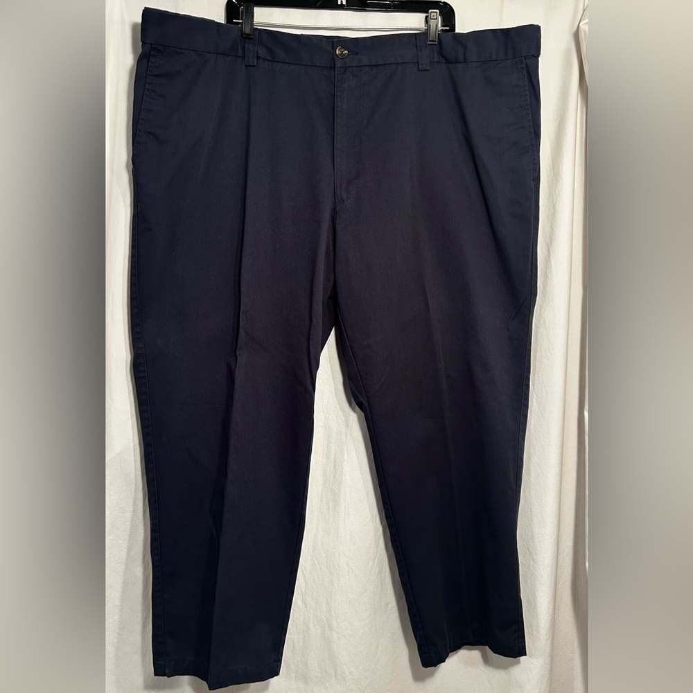 MENS 50+ X 27 1/2 (TAGGED 50 X 28)BLUE AMAZON ESSENTIALS CHINO PANTS